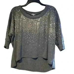 161 Splendid gray and sequins dolman sleeve heather gray size small